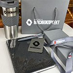 Набор с логотипом Мосинжпроект:пакет,термокружка,ежедневник,ручка и бейдж