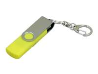 Флешка с поворотным механизмом, c дополнительным разъемом Micro USB, 64 Гб, желтый