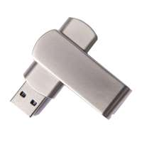 USB flash-карта SWING METAL (32Гб), серебристая, 5, 3х1, 7х0, 9 см, металл
