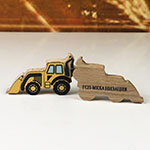 Флешка в форме экскаватора с логотипом ГСП-МЕХАНИЗАЦИЯ