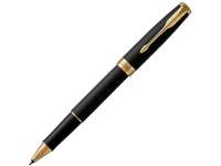 Ручка роллер Parker Sonnet Matte Black GT, стержень: F, цвет чернил: black, в подарочной упаковке