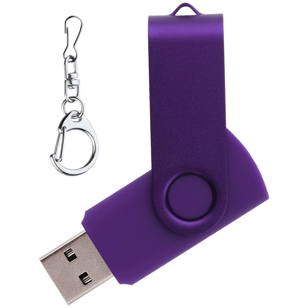 Флеш накопитель USB 2. 0 Twister 16GB, пластик Софт Тач/металл, фиолетовый/фиолетовый
