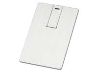 Флеш-карта USB 2. 0 16 Gb в виде металлической карты Card Metal, серебристый
