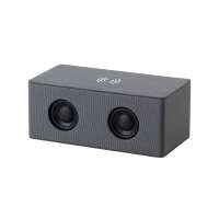 Bluetooth колонка "Cool Gray" с двумя динамиками (2х3Вт) и беспроводным зарядным устройством, переработанный пластик (RPET), цвет серый
