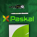 Набор с логотипом Paskal: рюкзак-мешок, блокнот, ручка и флешка