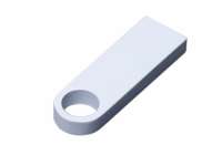 USB 2. 0-флешка на 128 Гб с мини чипом и круглым отверстием, белый
