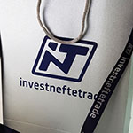 Пакет с логотипом и лента ИнвестНефтеТрейд