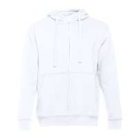 Толстовка мужская с капюшоном на молнии AMSTERDAM, белый, 2XL, 50% хлопок, 50% полиэстер, 320 г/м2