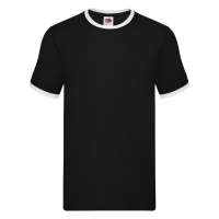 Футболка "Ringer T", черный с белым_XL, 100% хлопок, 165 г/м2