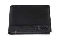 Портмоне ZIPPO с защитой от сканирования RFID, чёрное, натуральная кожа, 12×2×9 см