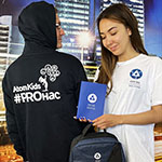 Набор с логотипом Росатом: толстовка, футболка, рюкзак и блокнот