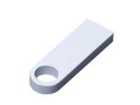 USB 2. 0-флешка на 512 Мбайт с мини чипом и круглым отверстием, белый