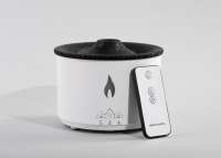 Увлажнитель воздуха "Smart Volcano"с пультом ДУ, функцией ароматерапии и интерьерной подсветкой, цвет белый с черным