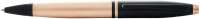 Шариковая ручка Cross Calais Brushed Rose Gold Plate and Black Lacquer
