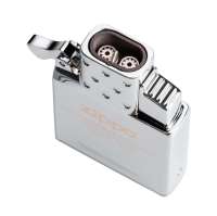 Газовый вставной блок для широкой зажигалки Zippo, двойное турбо пламя, нержавеющая сталь