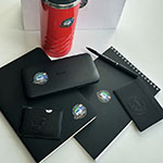 Набор с логотипом Северавтодор:термокружка,ежедневник,ручка,внешний аккумулятор и картхолдер 