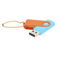 Флешка Designer To Go 2. 0 USB 16Gb, голубой/оранжевый