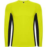 Спортивная футболка SHANGHAI L/S мужская, ФЛУОРЕСЦЕНТНЫЙ ЖЕЛТЫЙ/ЧЕРНЫЙ 2XL