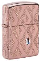 Зажигалка ZIPPO Armor® Geometric с покрытием Rose Gold, латунь/сталь, розовое золото, 38x13x57 мм
