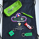 Набор с логотипом ВСК Патриот: ручка,брелоки,пенал и рюкзак- мешок