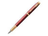 Перьевая ручка Parker IM Premium F318 Red GT, перо: F, цвет чернил: blue, в подарочной упаковке. 