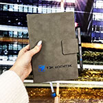 Набор с ежедневником и ручкой логотип ТЭК ЛОГИТЭК