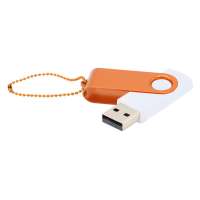 Флешка Designer To Go 2. 0 USB 16Gb, белый/оранжевый