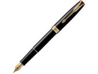 Перьевая ручка Parker Sonnet Black Lacquer GT, перо: F или М, цвет чернил: black, в подарочной упаковке