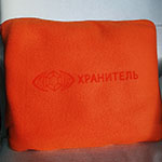 Флисовый плед с логотипом Хранитель, гравировка на пледе