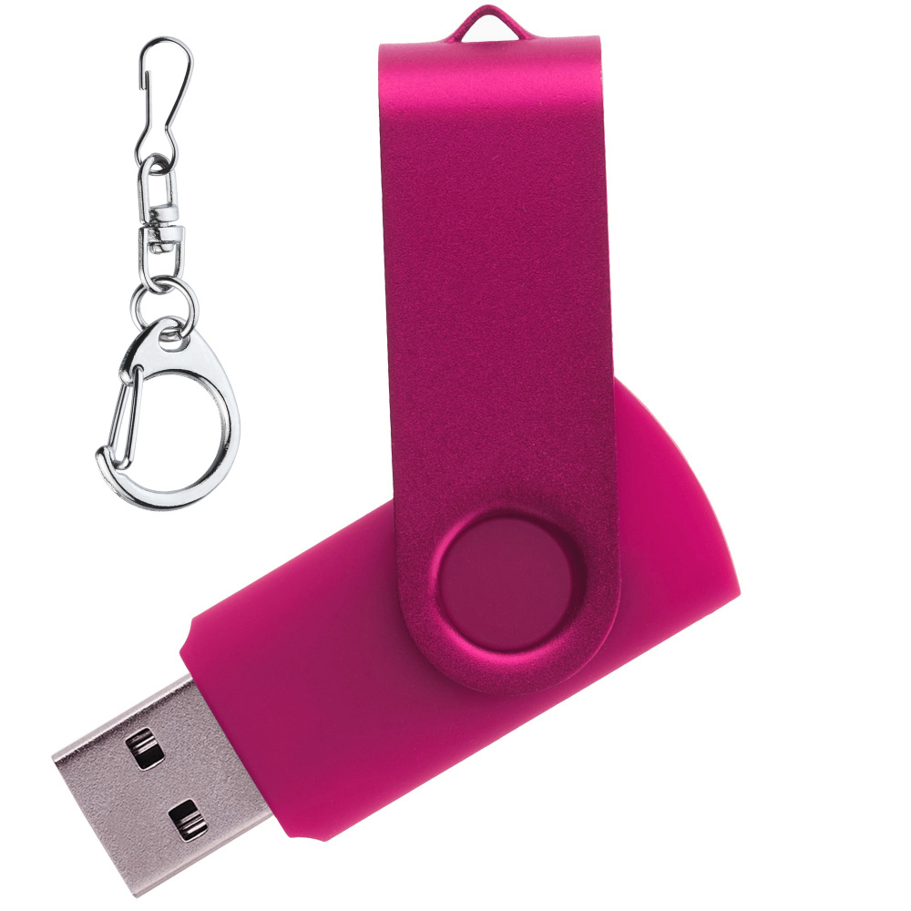 Флеш накопитель USB 2. 0 Twister 32GB, пластик Софт Тач/металл, розовый/розовый