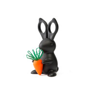 Ножницы и магнит со скрепками Bunny, чёрные
