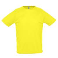 Футболка "Sporty", лимонный_L, 100% воздухопроницаемый полиэстер, 140 г/м2