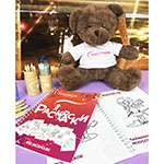 Набор с логотипом Мастерята:мягкая игрушка мишка, раскраски и цветные карандаши