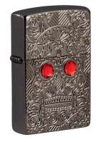 Зажигалка ZIPPO Armor™ Crystal с покрытием High Polish Black Ice®, латунь/сталь, чёрная, 38x13x57 мм