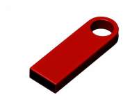 USB 2. 0-флешка на 128 Гб с мини чипом и круглым отверстием, красный