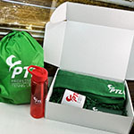 Набор с логотипом PTL:вещевой мешок,полотенце,бутылка для воды и кружка