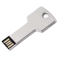 USB flash-карта KEY (8Гб), серебристая, 5, 7х2, 4х0, 3 см, металл