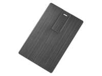 Флеш-карта USB 2. 0 16 Gb в виде металлической карты Card Metal, темно-серый