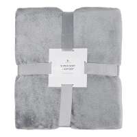 Плед мягкий флисовый Super Soft Comfort Travel, 125*170 см, серый