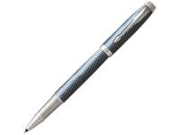 Ручка роллер Parker IM Premium T318 Blue Grey CT, стержень: F, цвет чернил: black, в подарочной упаковке. 