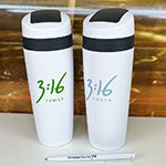 Термокружки и ручка с логотипом 3:16
