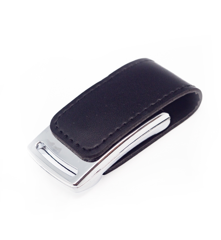 Флеш накопитель Shine, USB 2. 0, металл/кожзам, серебро/черный 16GB