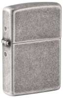 Зажигалка ZIPPO Armor® с покрытием Antique Silver, латунь/сталь, серебристая, 38x13x57 мм