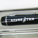 Флешка-ручка в футляре, логотип Альфа Тим