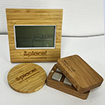 Набор с логотипом Place сеть коворкингов: Метеостанция,беспроводная зарядка и камни для виски