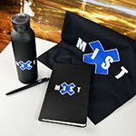 Набор с логотипом Mist: спортивная бутылка, блокнот, сумка-шоппер и ручка