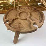 Деревянный столик с логотипом mercutio.ru | adverstyle.ru