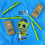 Набор с логотипом Smile: ручки, карандаши и мешок