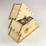 Упаковка для подарочного набора в виде ёлки, логотип компании ITHat