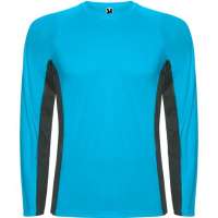 Спортивная футболка SHANGHAI L/S мужская, БИРЮЗОВЫЙ/ТЕМНЫЙ ГРАФИТ 2XL